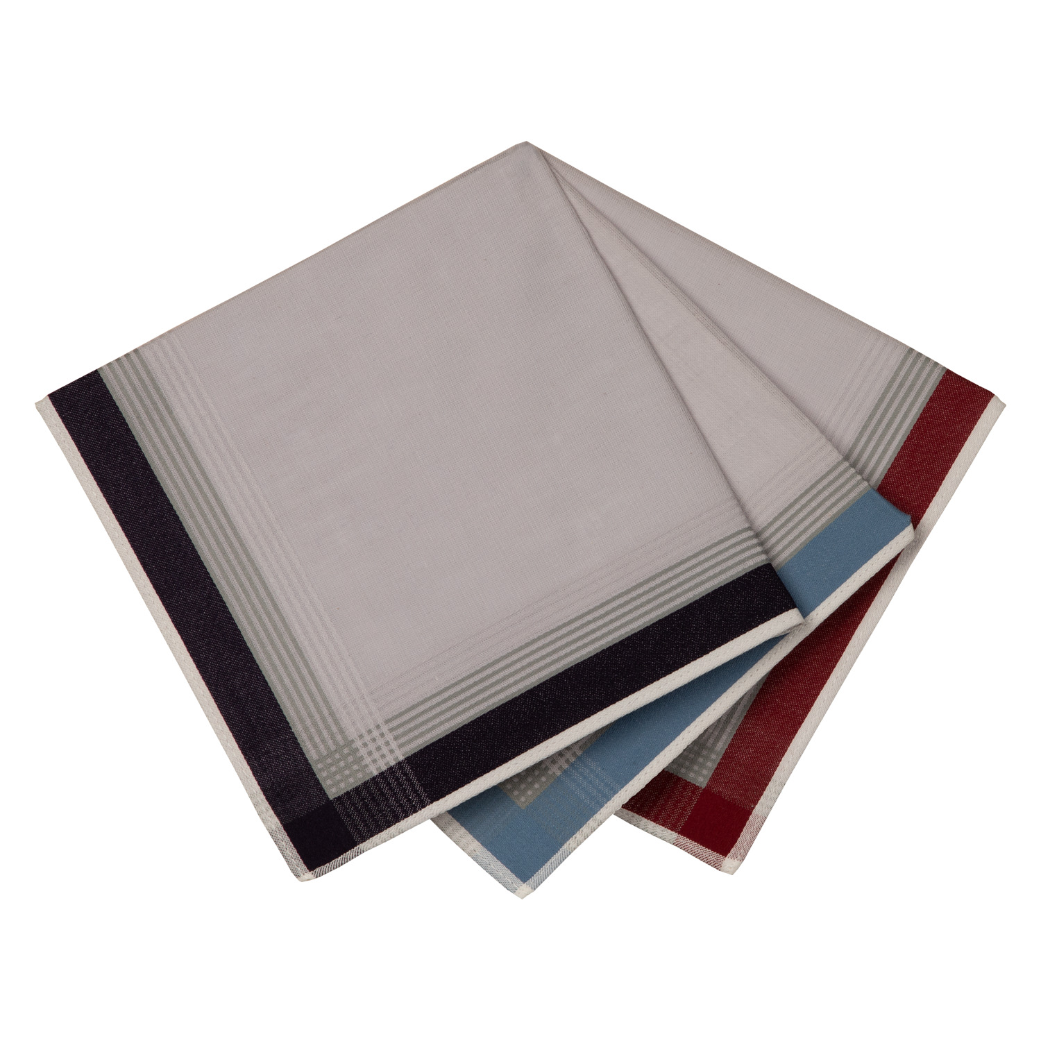 6 Stofftaschentücher für Herren - farbig