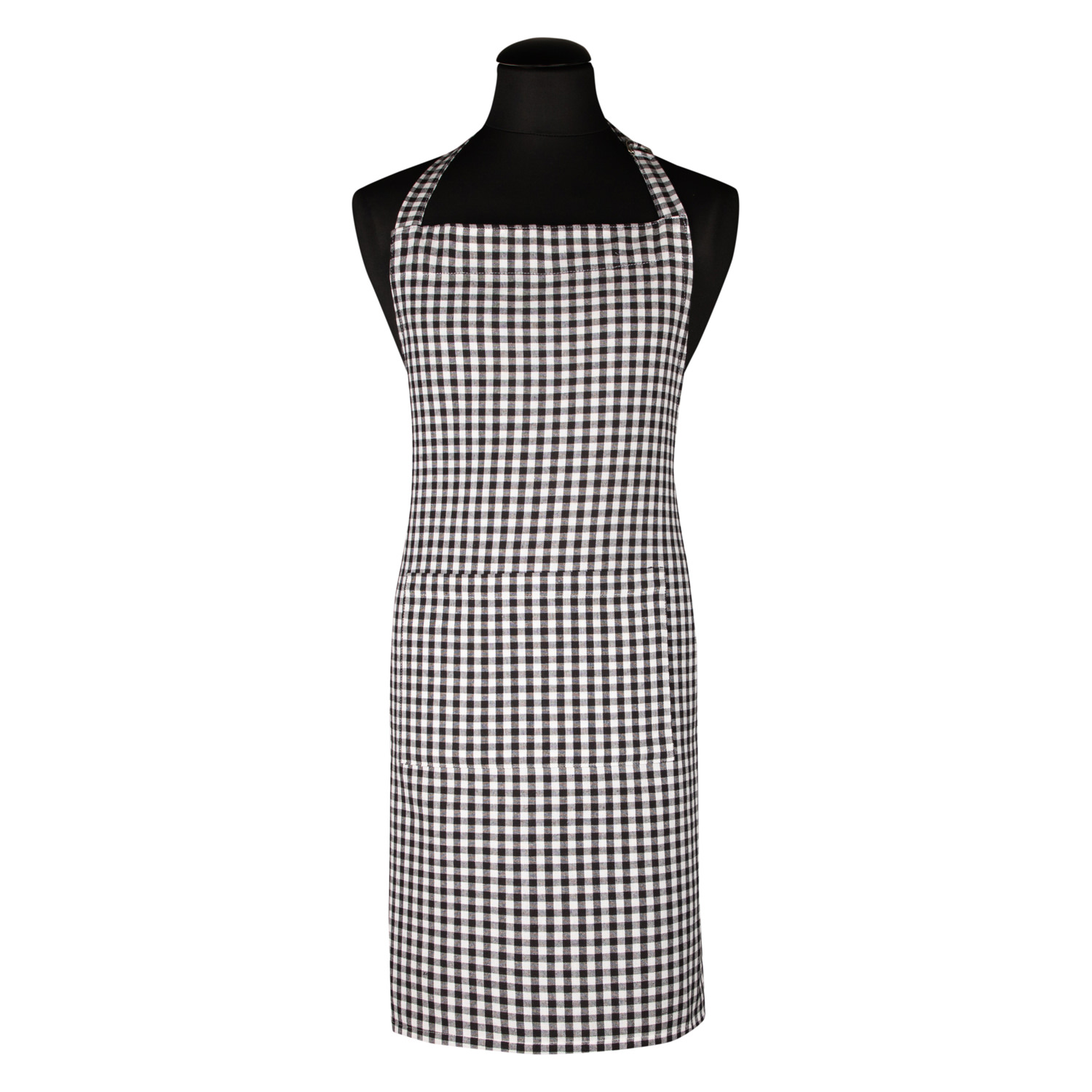 Kochschürze vichy mit Tasche - Farbe schwarz