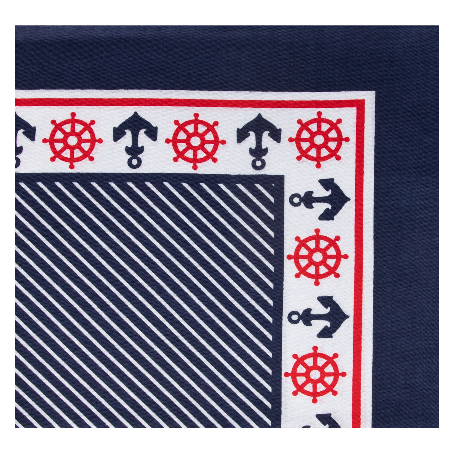 Nickytuch mit Anker und Steuerrad - Farbe marine