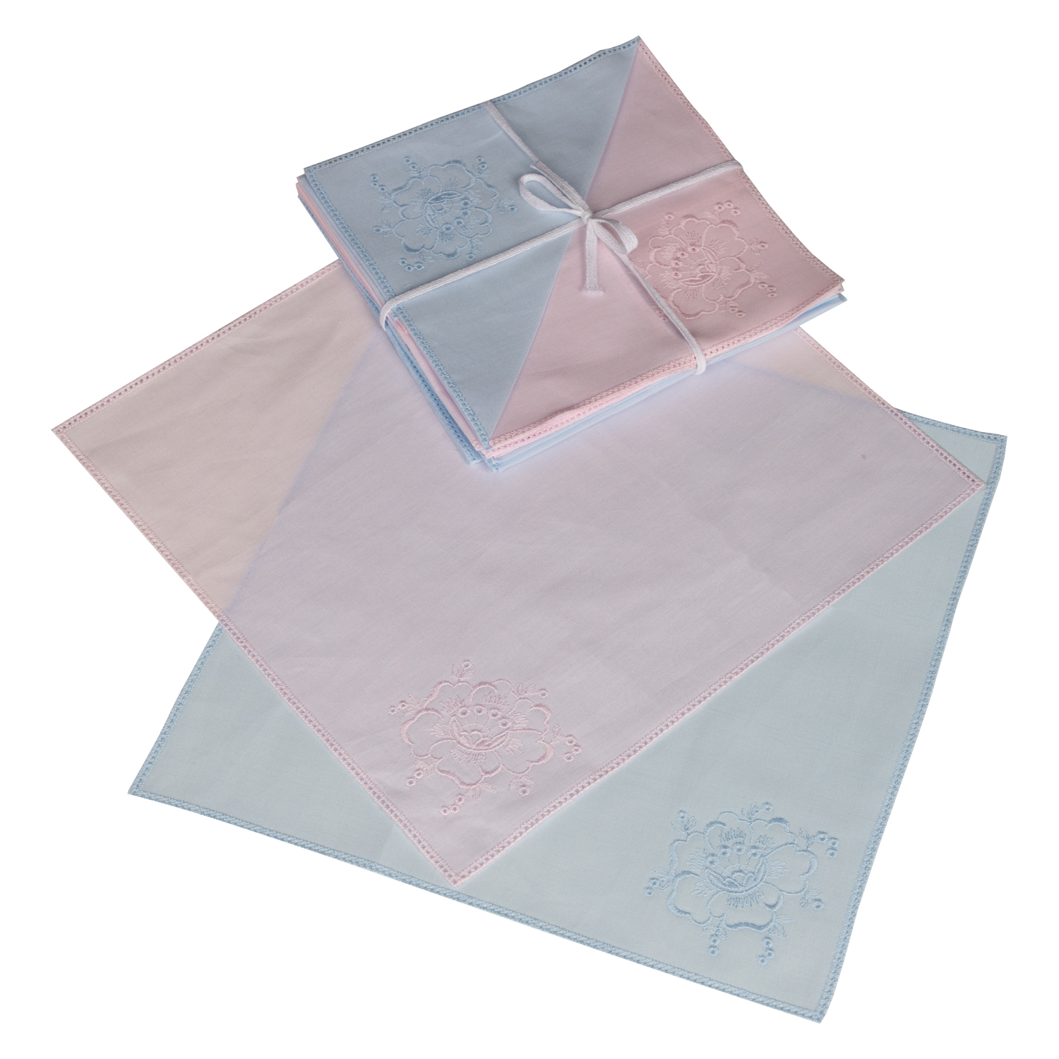 12er Pack Anhäkeltücher mit gerader Kante