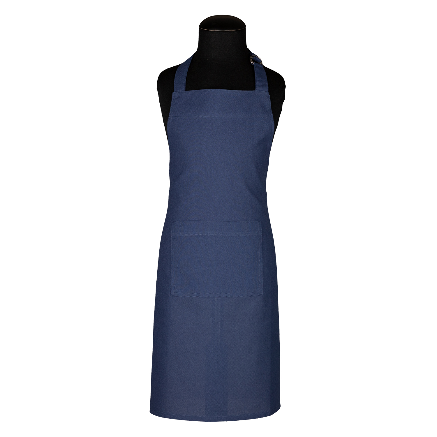 Kinderschürze uni marine - mit Tasche