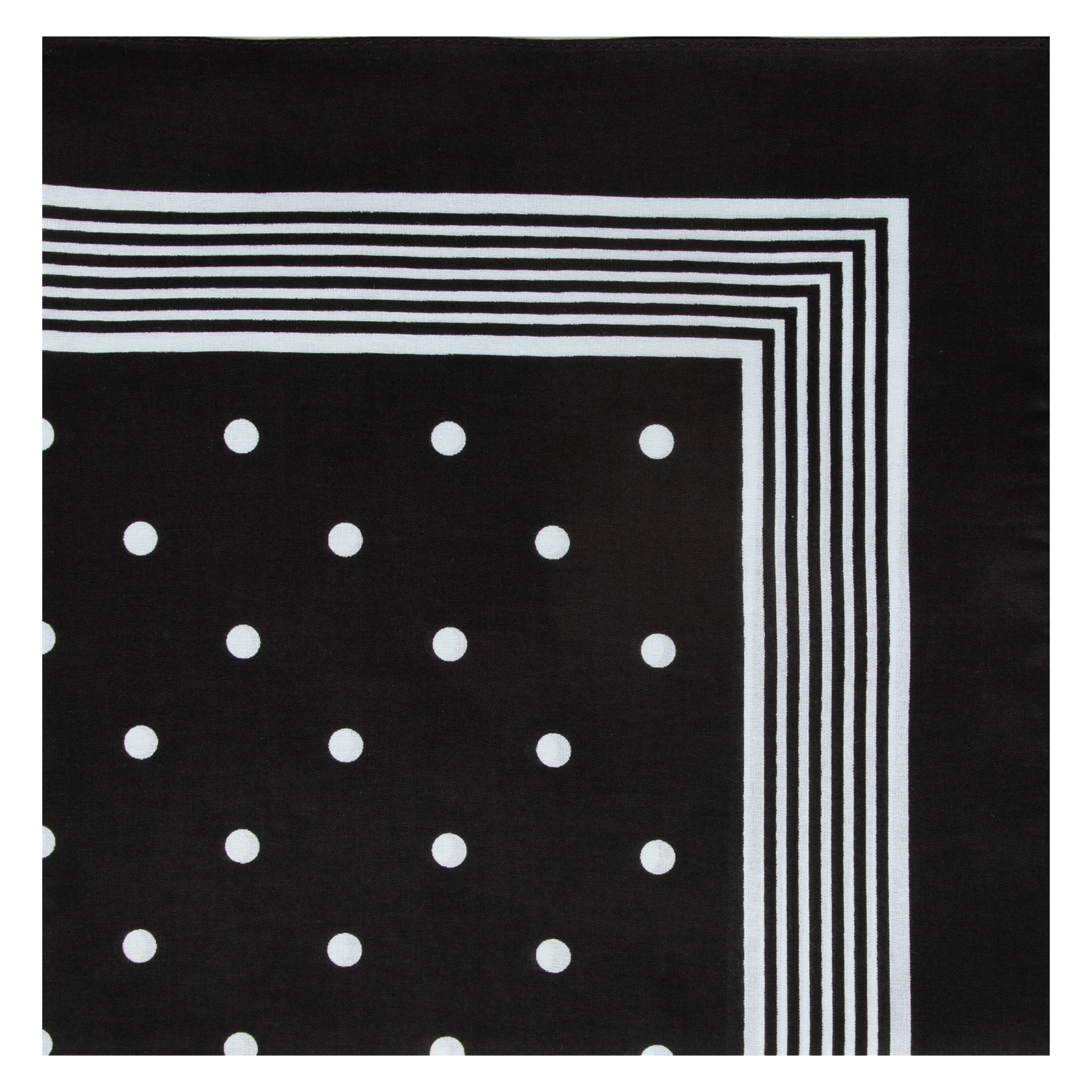 Nickytuch mit großen Tupfen - Farbe  schwarz