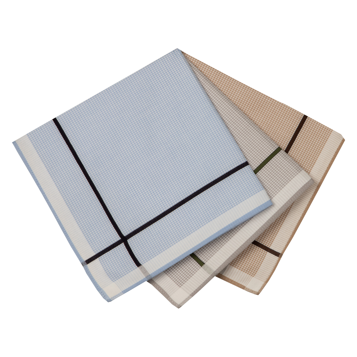 6 Stofftaschentücher für Herren - kariert