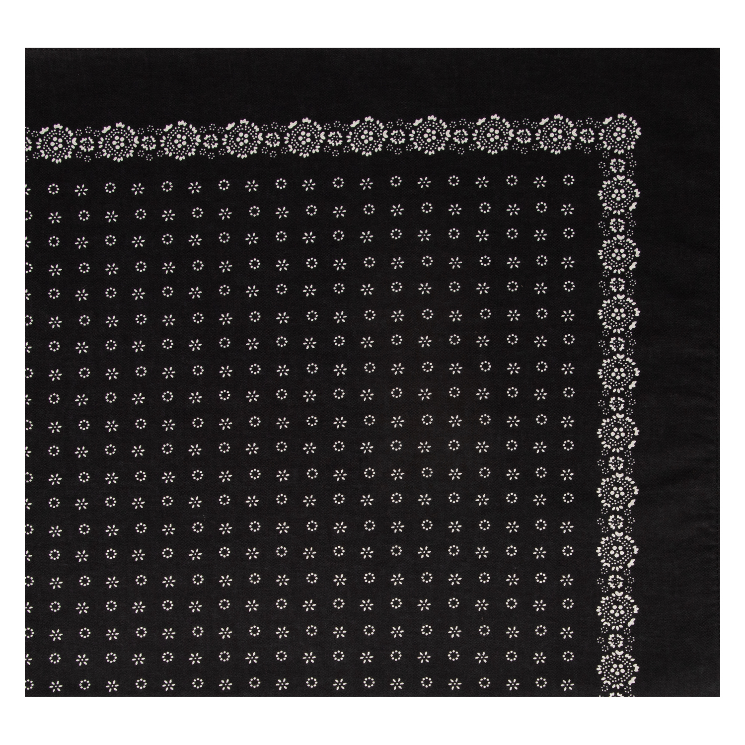 Kopftuch mit Blumenmotiv - Farbe schwarz