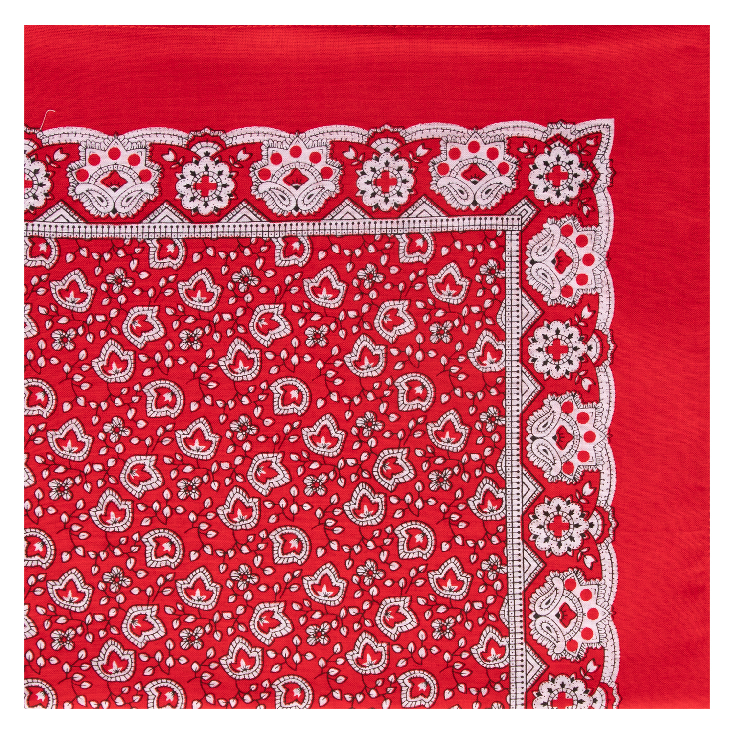 Nickytuch mit Muschelmuster - Farbe rot