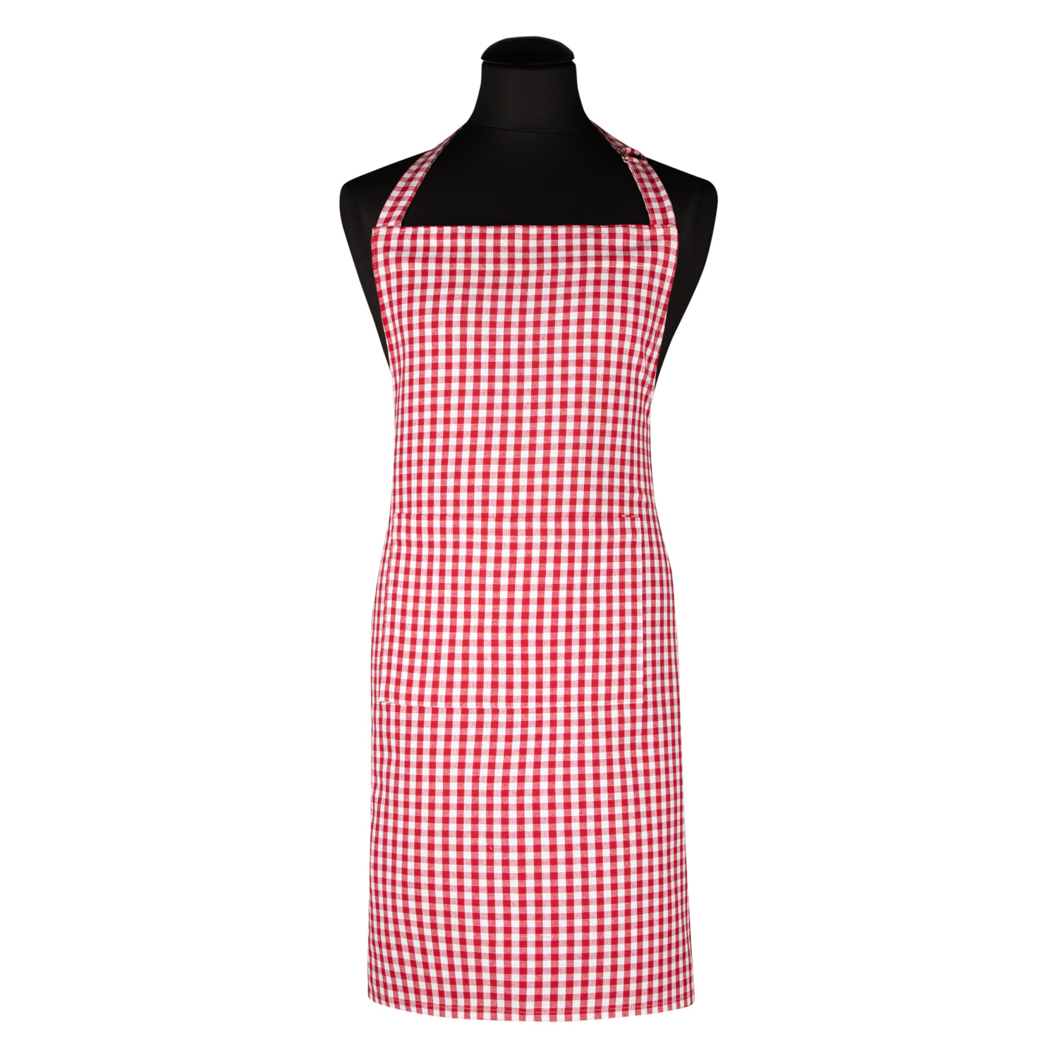 Kochschürze vichy mit Tasche - Farbe rot