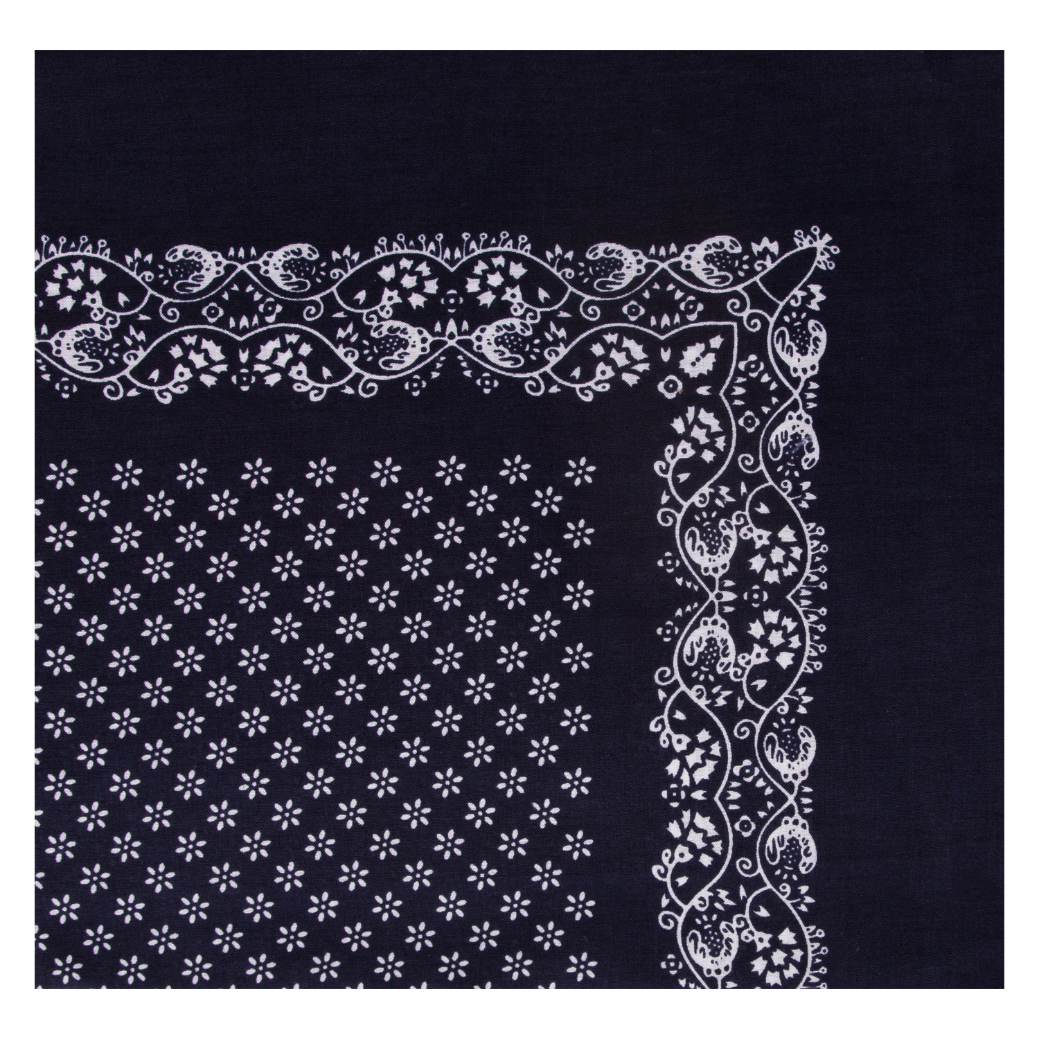 Nickytuch mit Blümchenmuster - Farbe marine