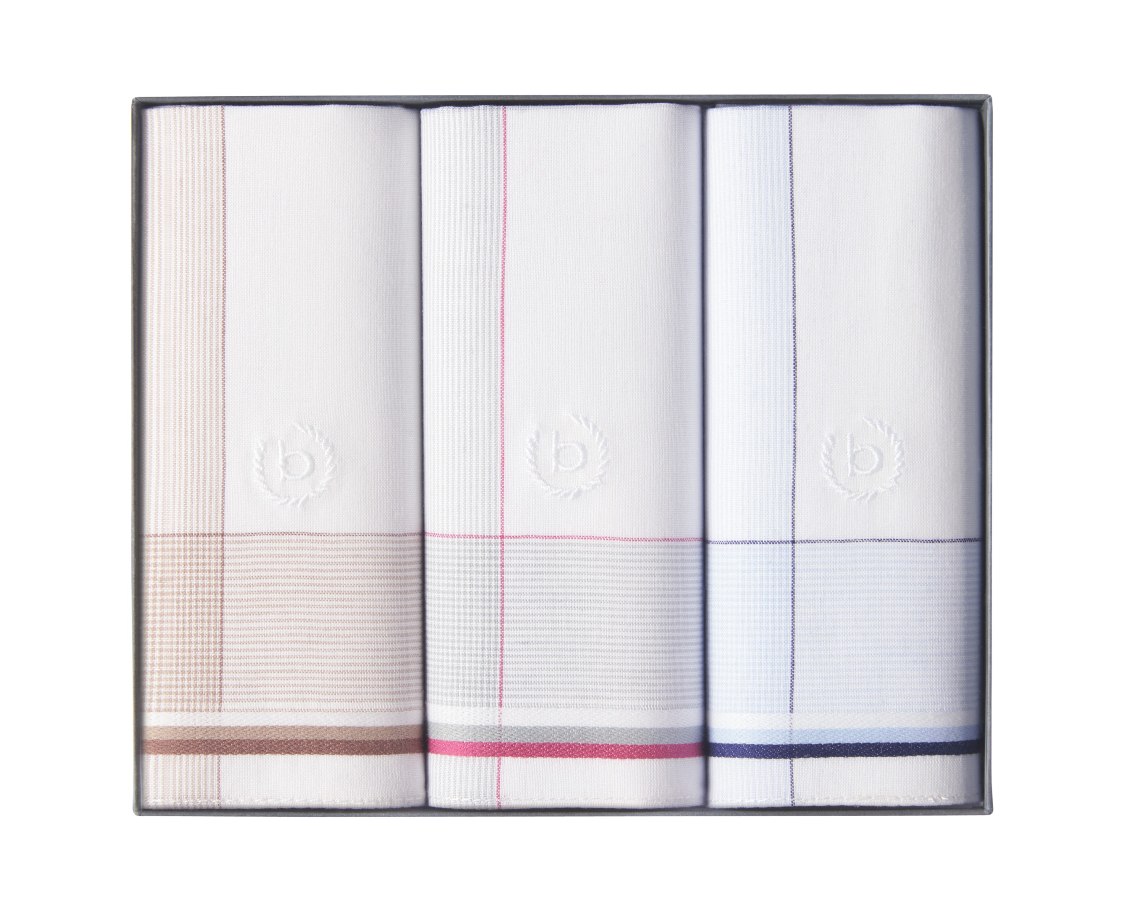 3er Packung bugatti Stofftaschentücher für Herren