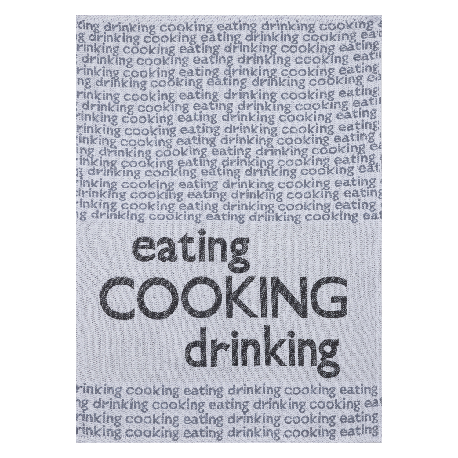 Geschirrtuch Halbleinen jacquard - Newspaper schwarz