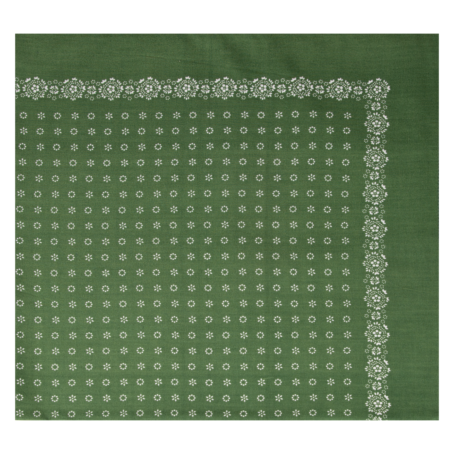 Kopftuch mit Blumenmotiv - Farbe grün