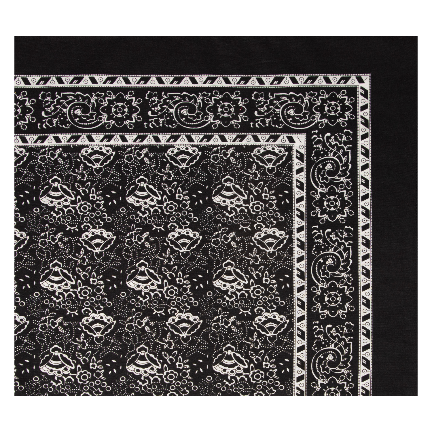 Kopftuch mit Muschelmuster - Farbe schwarz