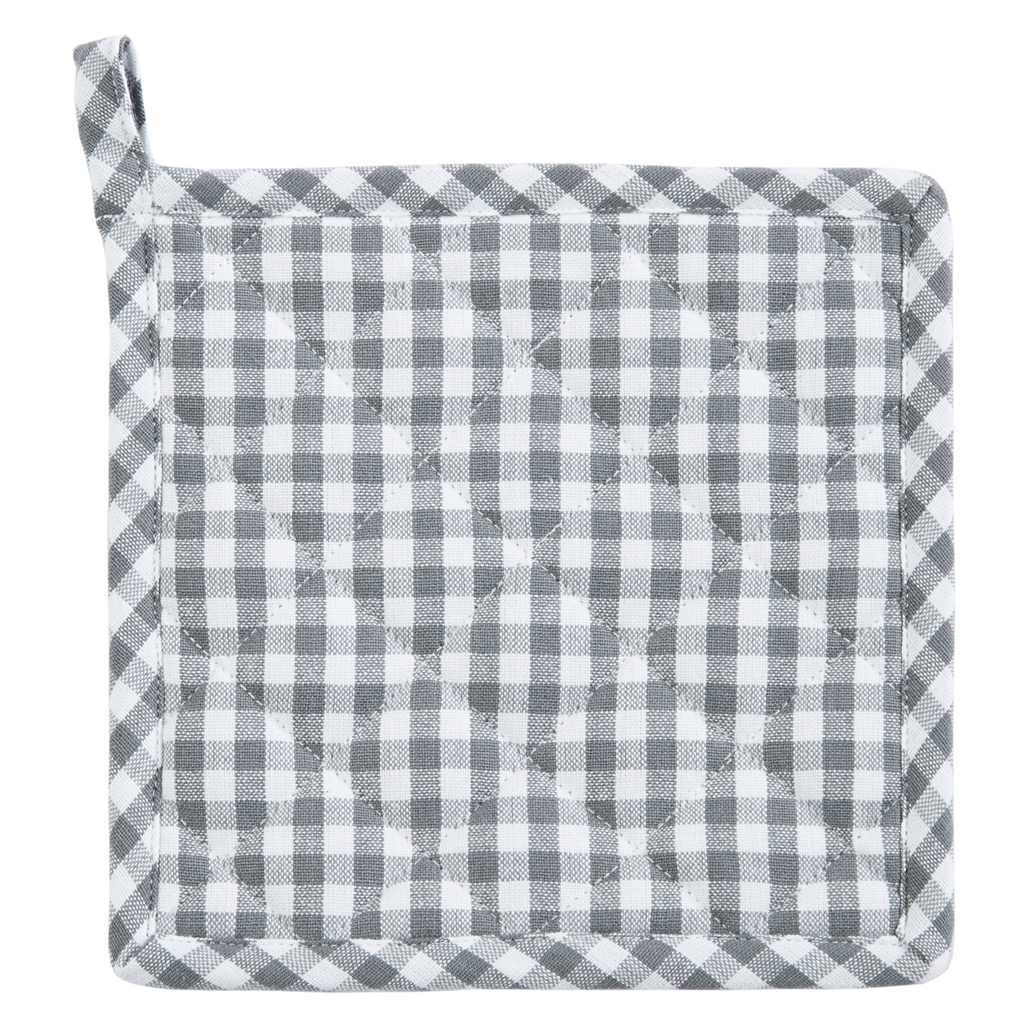 Topflappen vichy - Farbe grau (Küchengreifhilfe)