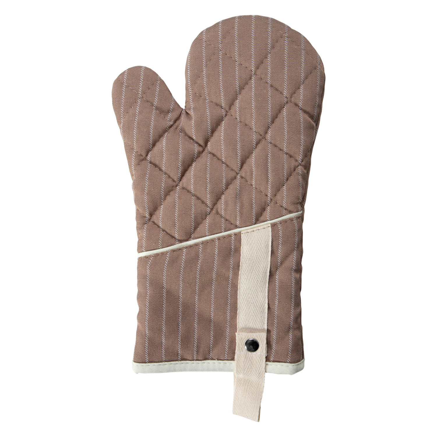 Ofenhandschuh (PSA) gestreift - Farbe taupe