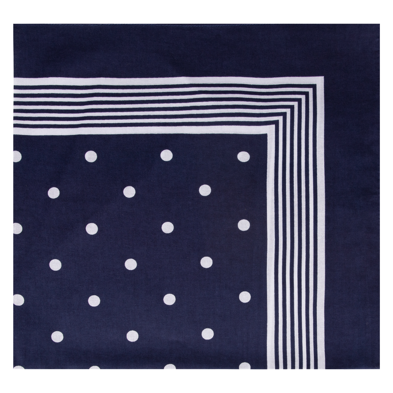 Kopftuch mit großen Tupfen - Farbe marine