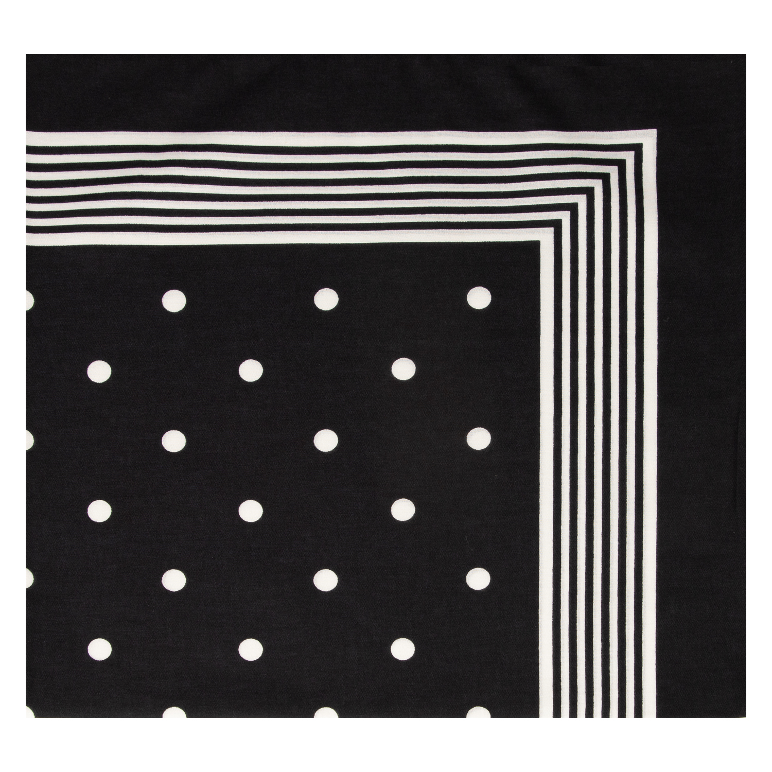 Kopftuch mit großen Tupfen - Farbe schwarz