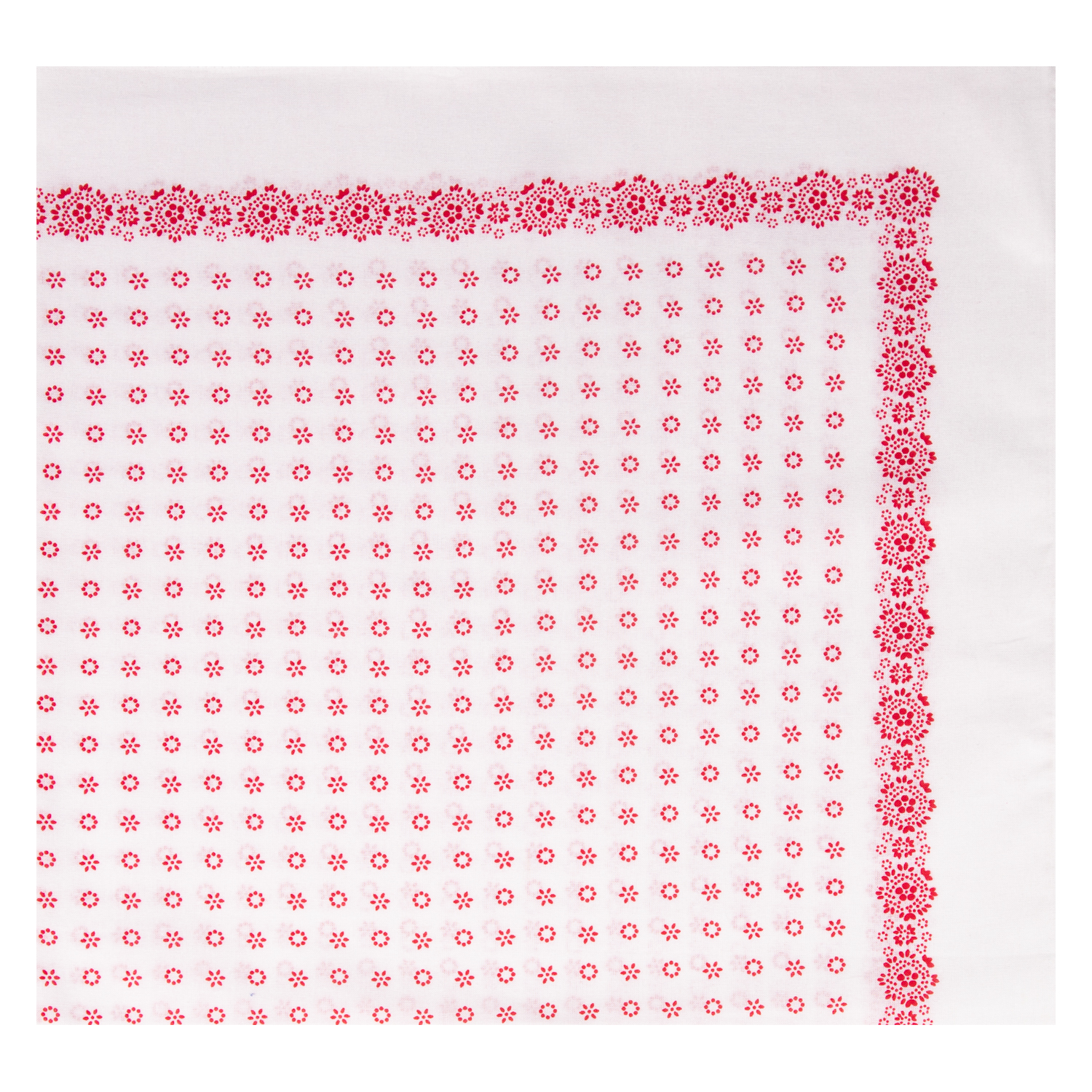 Kopftuch mit Blumenmotiv - Farbe weiß/rot