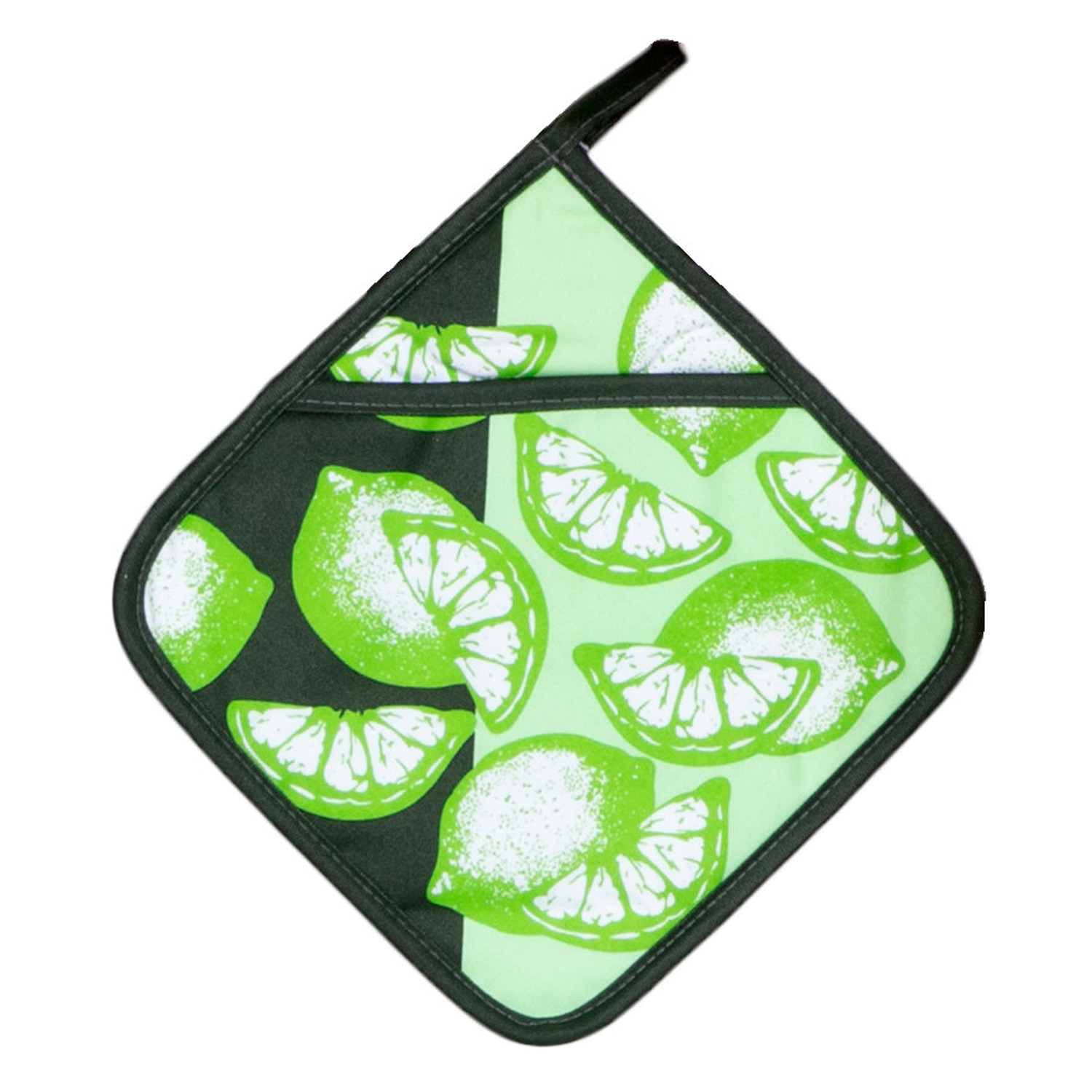 Topflappen mit Eingriff - Limette (Küchengreifhilfe)