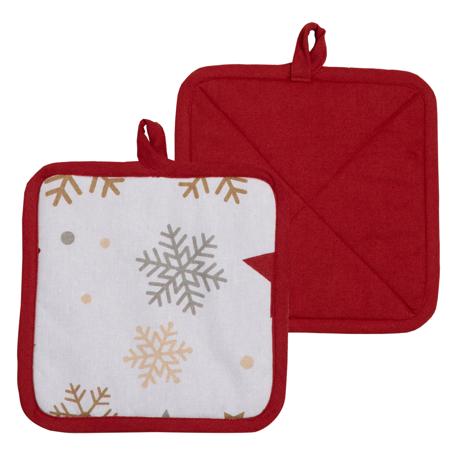 Topflappen 2er Pack Stardust -  winterliches Küchenthema (Küchengreifhilfe)