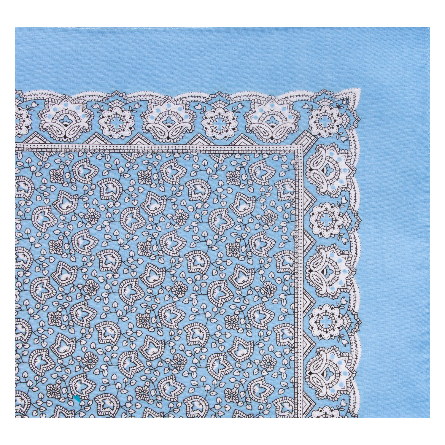 Nickytuch mit Muschelmuster - Farbe hellblau