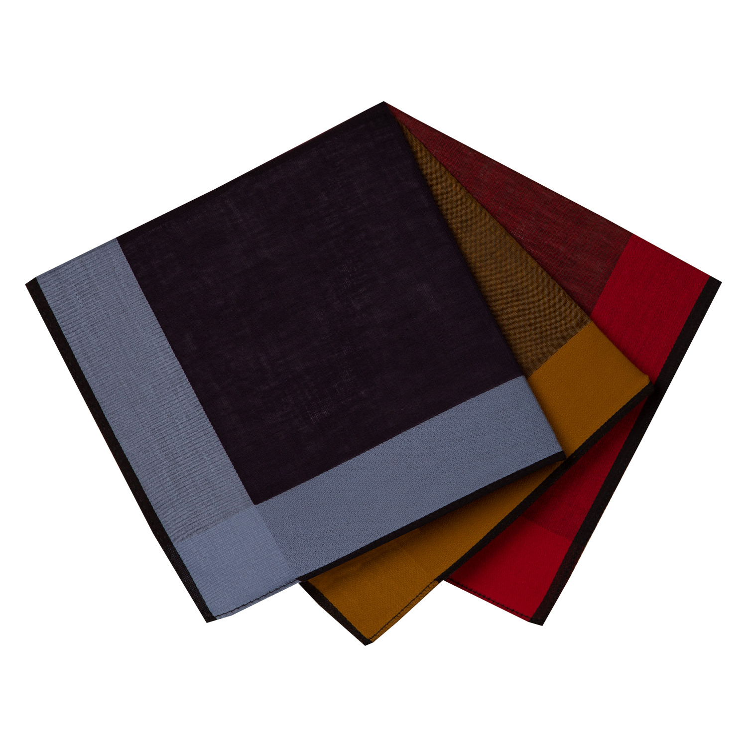 6 Stofftaschentücher für Herren - dunkel