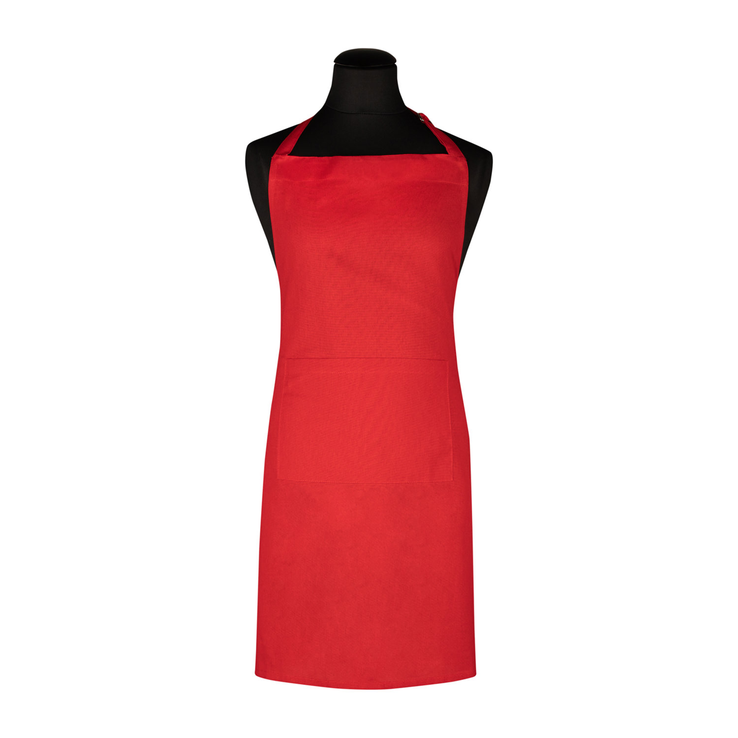 Kochschürze uni mit Tasche - Farbe rot