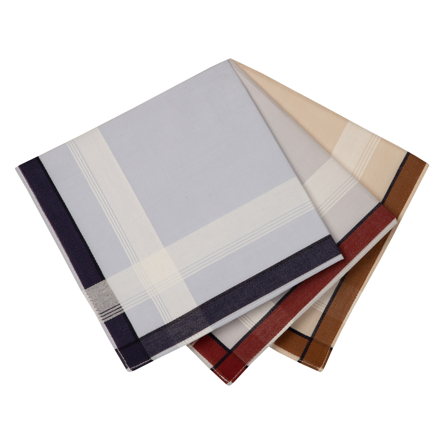 6 Stofftaschentücher für Herren - farbig