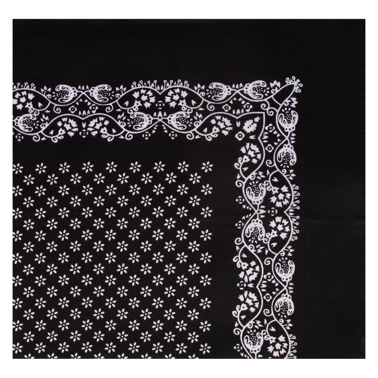 Nickytuch mit Blümchenmuster - Farbe schwarz