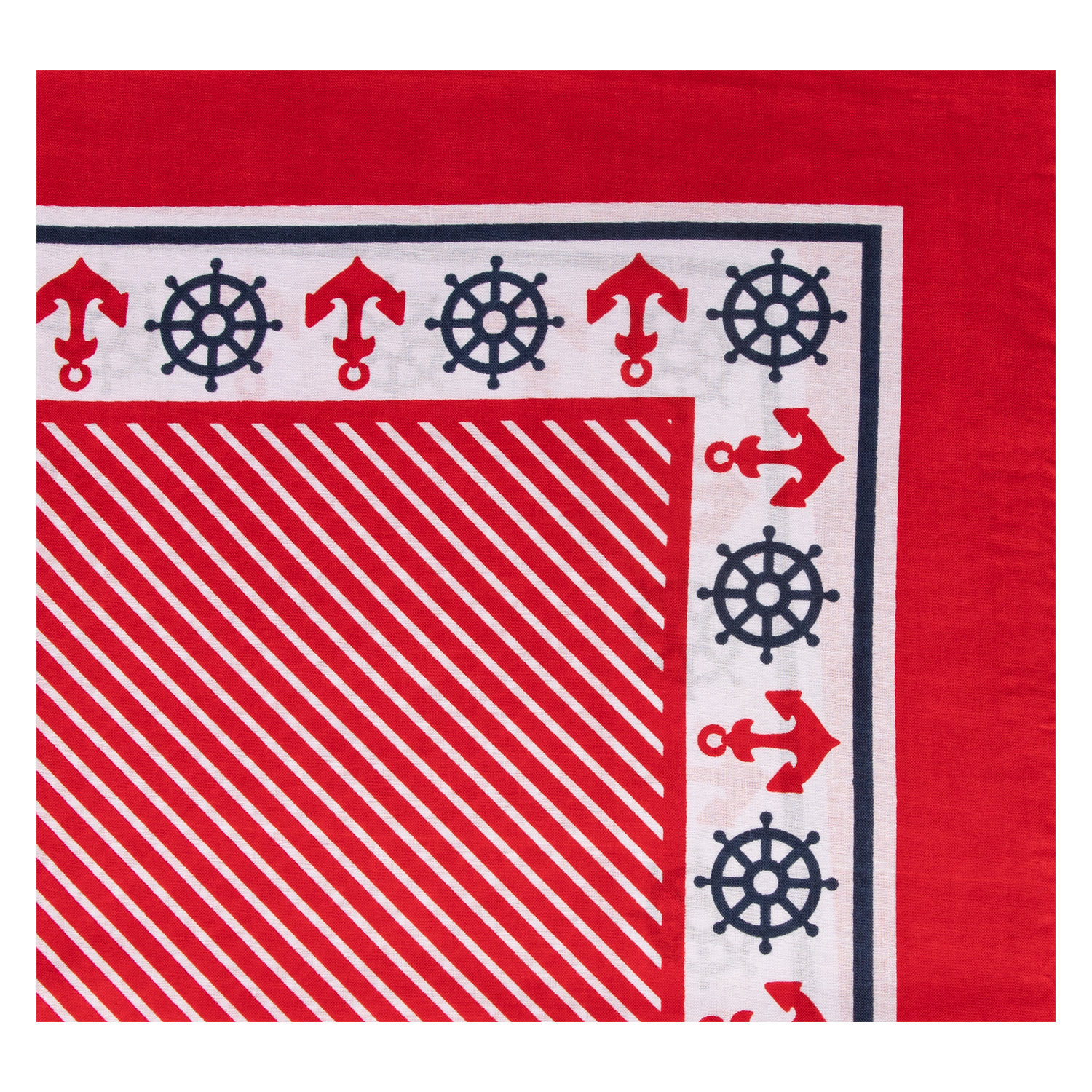 Nickytuch mit Anker und Steuerrad - Farbe rot