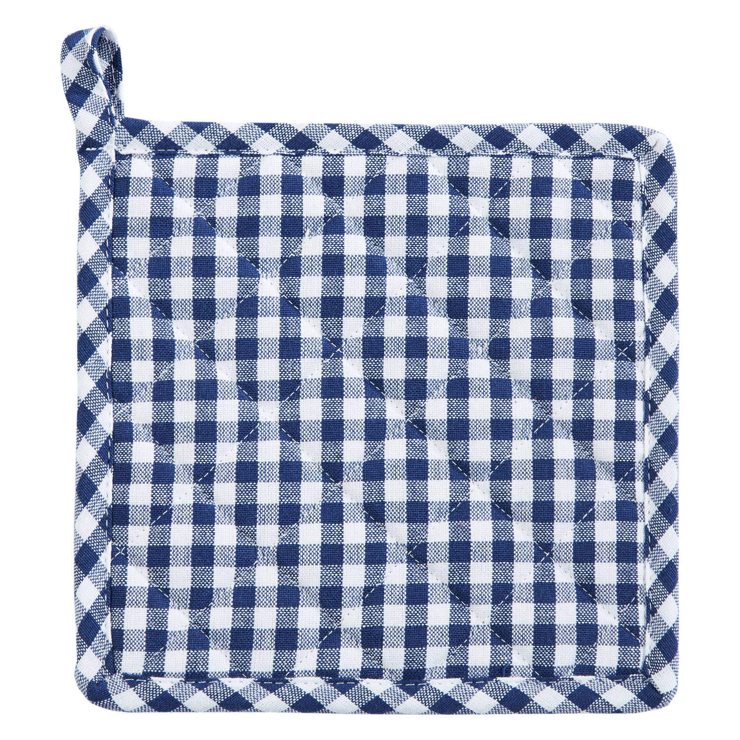 Topflappen vichy - Farbe marine (Küchengreifhilfe)