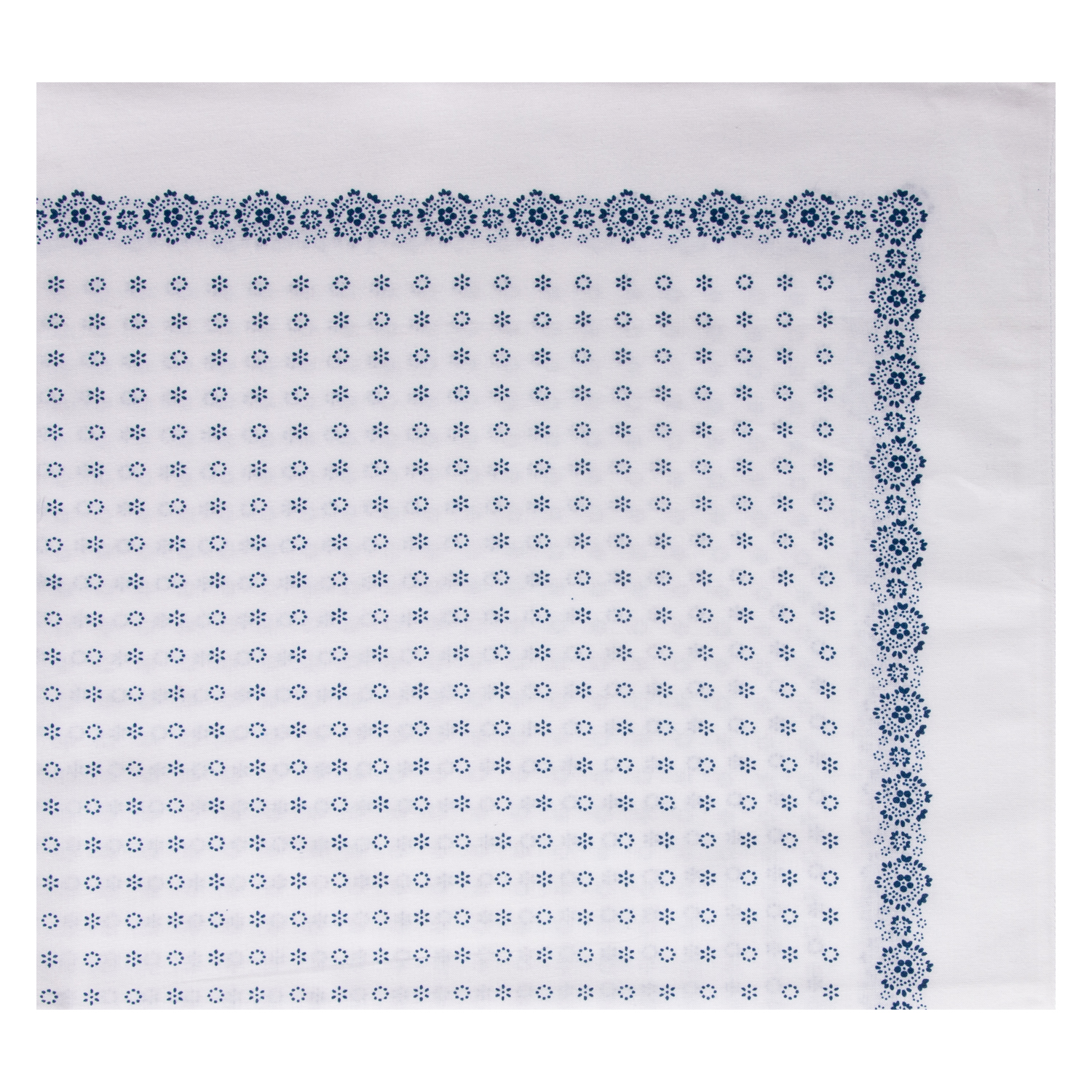 Kopftuch mit Blumenmotiv - Farbe weiß/blau