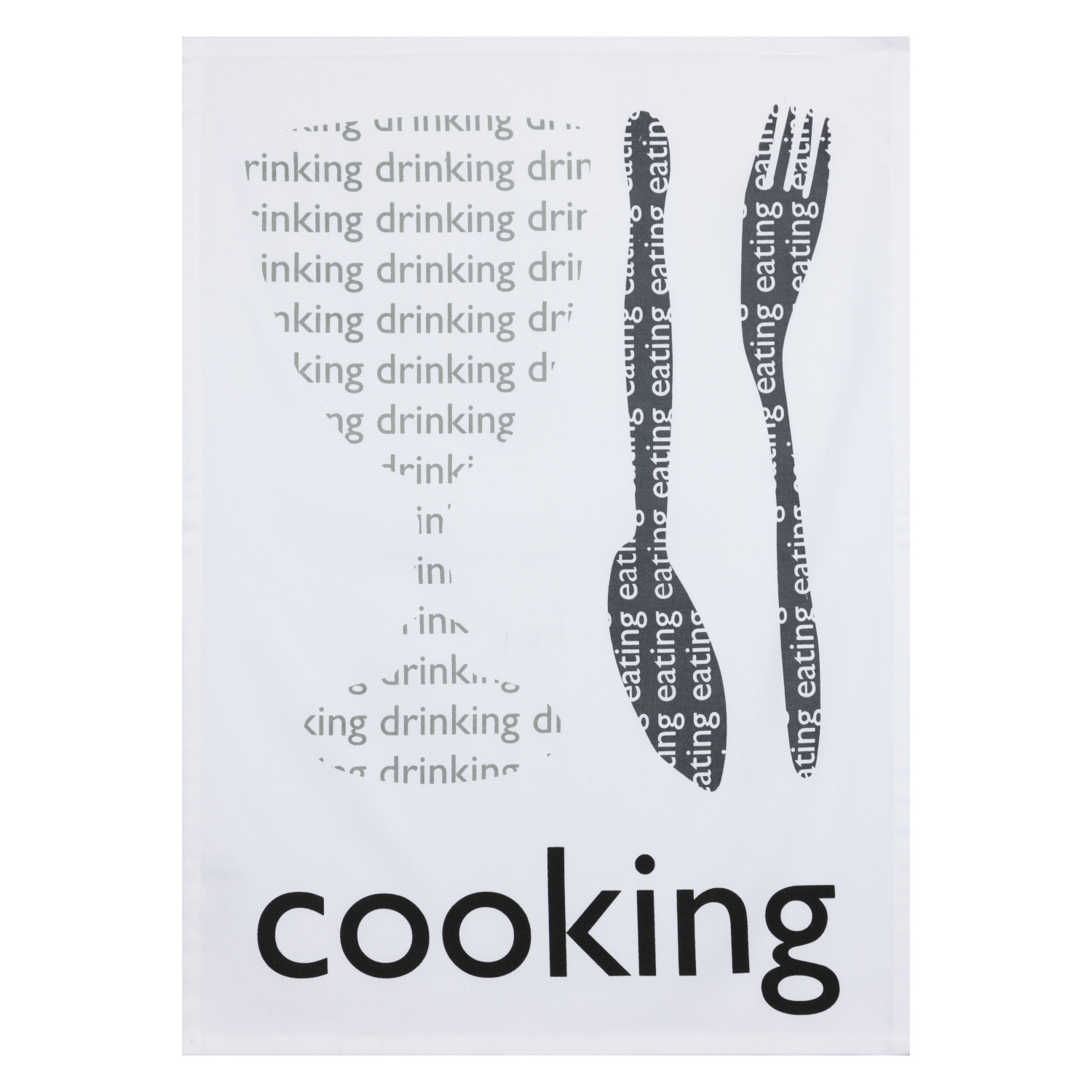 Geschirrtuch bedruckt - Newspaper schwarz