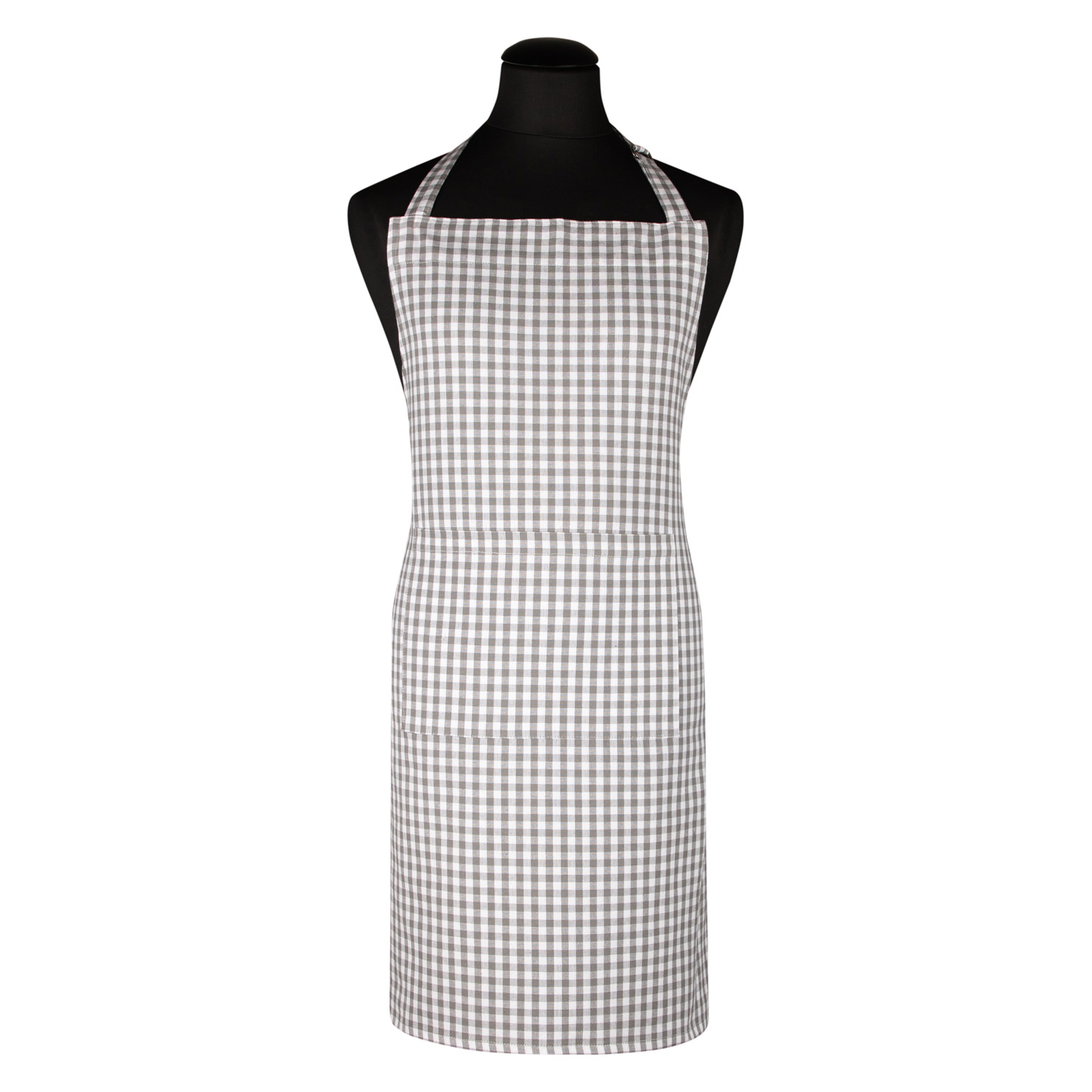 Kochschürze vichy mit Tasche - Farbe grau