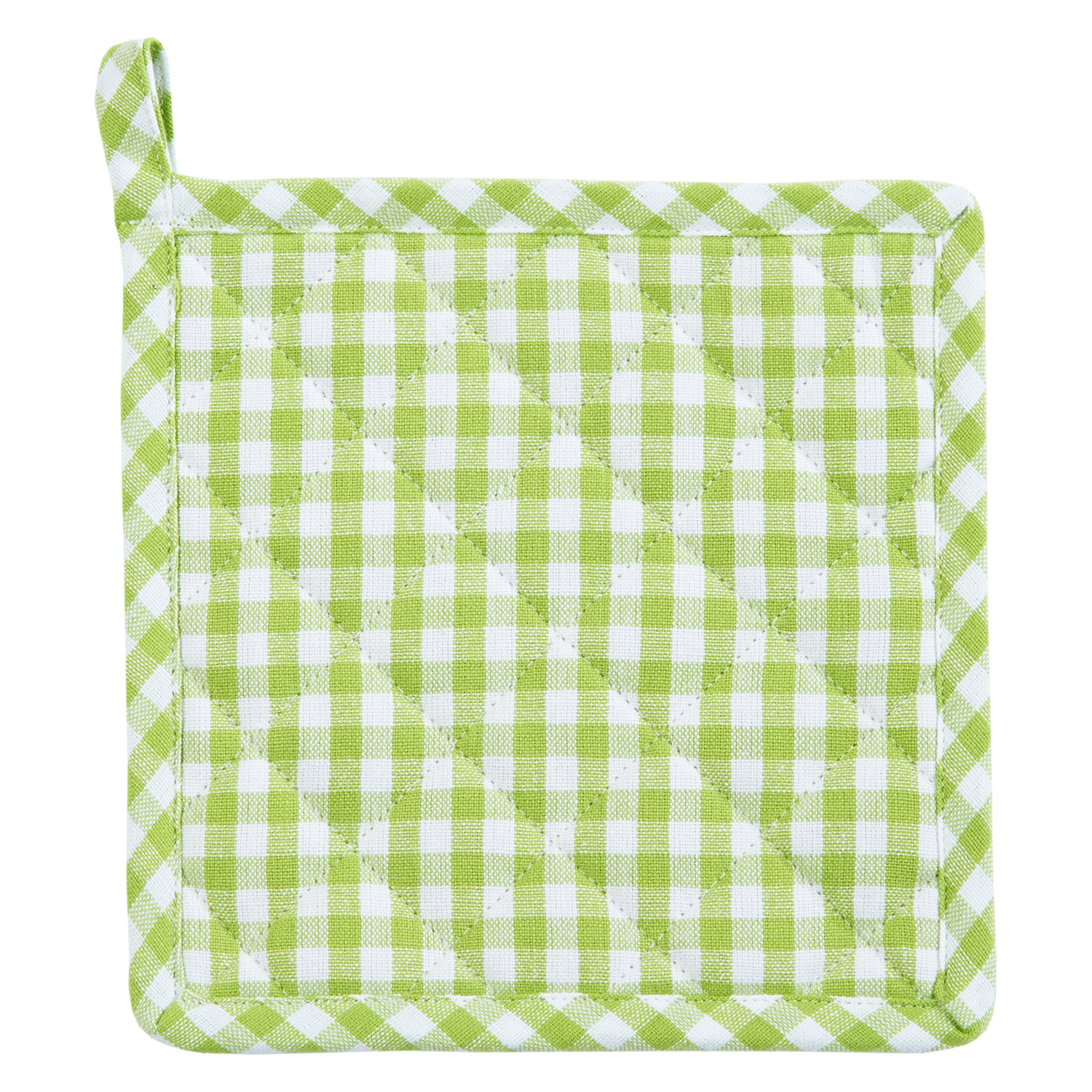 Topflappen vichy - Farbe anis (Küchengreifhilfe)